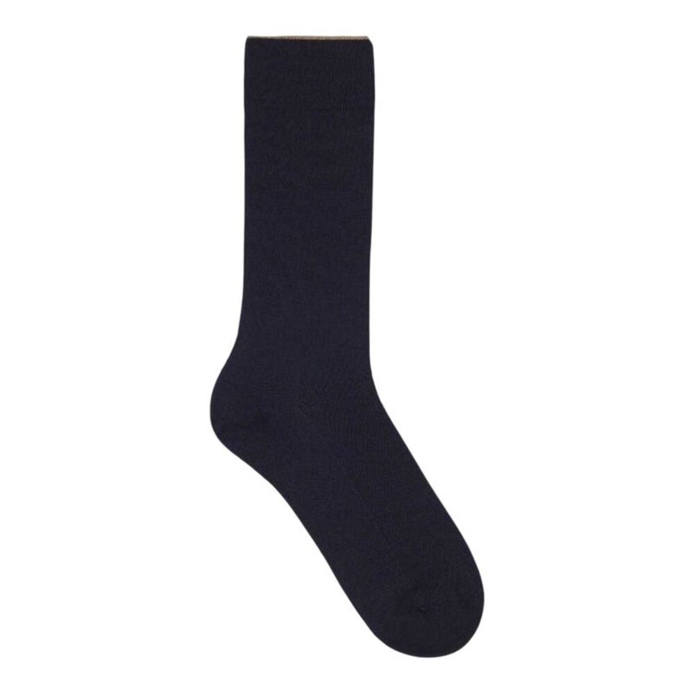 Boss Mens Plain Ankle Cashmere Socks / Dark Blue